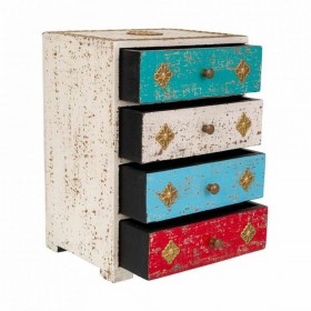 Scatola-Portagioie Alexandra House Living Ottone Legno di mango Legno MDF 15 x 28 x 20 cm