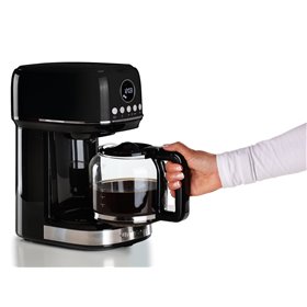 Ariete 1396 Macchina da caffè con filtro Moderna, Caffè americano, Capacità fino a 15 tazze, Base riscaldante, Display LCD, Filt