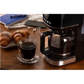 Ariete 1396 Macchina da caffè con filtro Moderna, Caffè americano, Capacità fino a 15 tazze, Base riscaldante, Display LCD, Filt