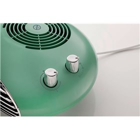 Ariete 8211 Termoventilatore da tavolo, Stufetta elettrica, 2000W, Termostato, Silenzioso, Griglia e piedi cromati, Verde