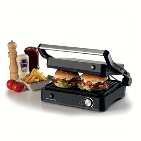 Ariete 1934 MetalGrill 3in1, Griglia elettrica per grigliate miste, 2000W, 3 modalità di cottura, Piastre antiaderenti, Silver/B