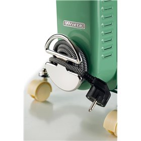 Ariete 838 Radiatore a olio Vintage Celeste - 9 elementi riscaldanti - 3 livelli di potenza - Maniglia e ruote per facile traspo