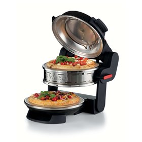 Ariete 927 Pizzeria Ariete, Forno pizza doppio, 2 pizze in 4 minuti, 2300 W, 2 pietre refrattarie, 2 termostati, Diametro 32 cm,