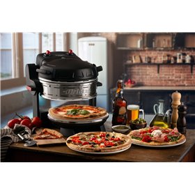 Ariete 927 Pizzeria Ariete, Forno pizza doppio, 2 pizze in 4 minuti, 2300 W, 2 pietre refrattarie, 2 termostati, Diametro 32 cm,