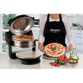 Ariete 927 Pizzeria Ariete, Forno pizza doppio, 2 pizze in 4 minuti, 2300 W, 2 pietre refrattarie, 2 termostati, Diametro 32 cm,