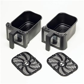 Ariete 4631 Friggitrice ad aria Doppia 9L, 2400W, Capacità totale 9L, 11 programmi, Multifunzione, Fino a 3,6 kg di fritto Tempe