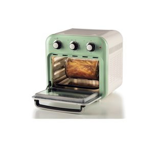 Ariete 4632 Friggitrice ad aria e forno Vintage, 1400W, 2in1, Capacità 16L, Accessori inclusi, Timer 60 minuti, Doppio vetro, Ve