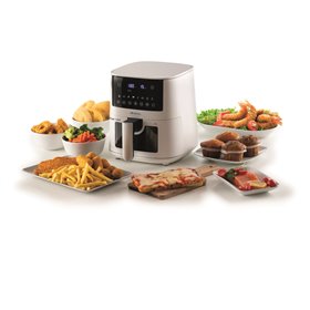 Ariete 4633 Friggitrice ad aria 4L, 1400W, Capacità 4L, 9 programmi, Funzione Shake e Grill, Temperatura fino a 200°C, Bianco