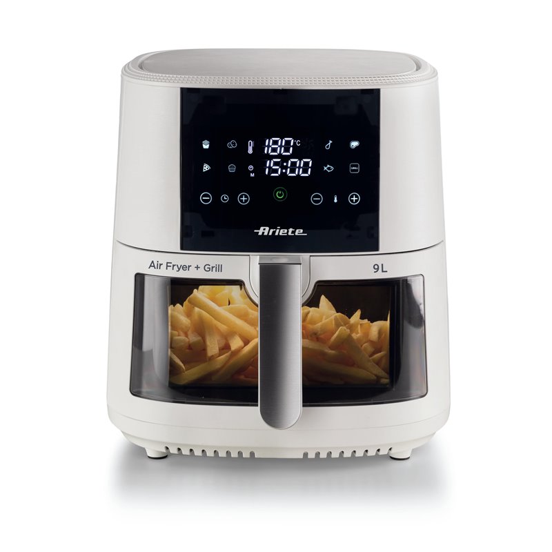 Ariete 4630 Friggitrice ad aria 9L, 1500 W, Capacità 9L, Capacità di cottura 3,5kg, 8 programmi preimpostati, Temperatura fino a