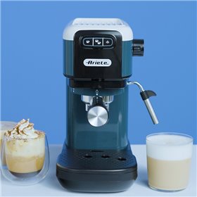 Ariete 1399 Macchina da caffè espresso Snow White, Per polvere e cialde ESE, 1300 W, Capacità 1,1L, 15 bar di pressione, Filtro 
