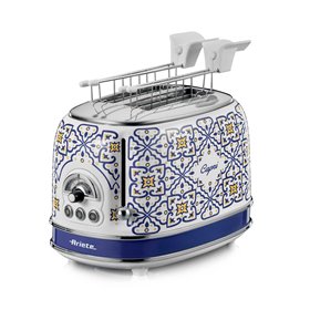 Ariete 155 Tostapane Capri, 810W, 2 fette, 6 livelli di doratura, Vassoio raccogli briciole, Funzione defrost, Espulsione automa