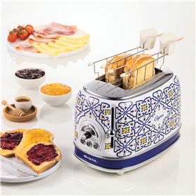 Ariete 155 Tostapane Capri, 810W, 2 fette, 6 livelli di doratura, Vassoio raccogli briciole, Funzione defrost, Espulsione automa