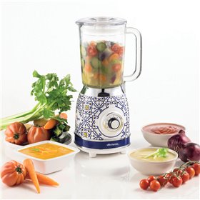 Ariete 583 Frullatore Capri con tazza in vetro da 1,5 Litri, 4 Lame in Acciaio Inox, 4 Velocità + Pulse,1000 Watt