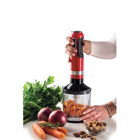 Ariete 602 Frullatore a immersione Moderna, 1000W, 10 velocità + turbo, Accessori inclusi, Rosso