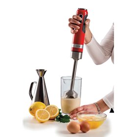 Ariete 602 Frullatore a immersione Moderna, 1000W, 10 velocità + turbo, Accessori inclusi, Rosso