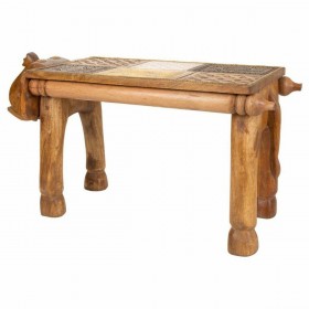 Tavolino da Caffè Alexandra House Living Marrone Chiaro Ottone Legno di mango 30 x 37 x 71 cm