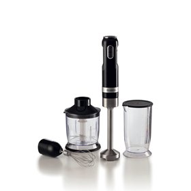Ariete 602 Frullatore a immersione Moderna, 1000W, 10 velocità + turbo, Accessori inclusi, Nero
