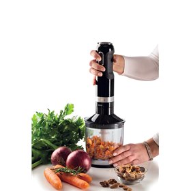 Ariete 602 Frullatore a immersione Moderna, 1000W, 10 velocità + turbo, Accessori inclusi, Nero