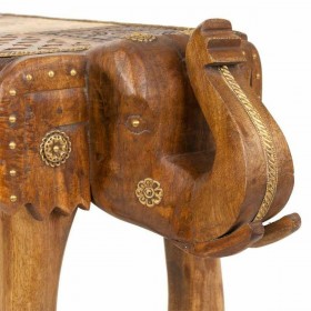 Tavolino da Caffè Alexandra House Living Marrone Chiaro Ottone Legno di mango 30 x 37 x 71 cm