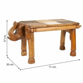 Tavolino da Caffè Alexandra House Living Marrone Chiaro Ottone Legno di mango 30 x 37 x 71 cm