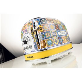 Ariete 155 Tostapane Positano, 810W, 2 fette, 6 livelli di doratura, Vassoio raccogli briciole, Funzione defrost, Espulsione aut