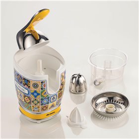 Ariete 413, Spremiagrumi Positano, Spremiagrumi Elettrico con Leva, 2 Coni per Frutti Grandi e Piccoli, Beccuccio Salvagoccia, M