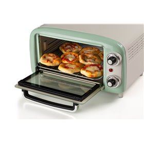 Ariete 3919 Forno Elettrico Vintage, 800W, Capacità 10L, Doppio vetro, Retrò, Verde