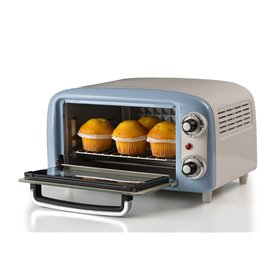 Ariete 3919 Forno Elettrico Vintage, 800W, Capacità 10L, Doppio vetro, Retrò, Celeste