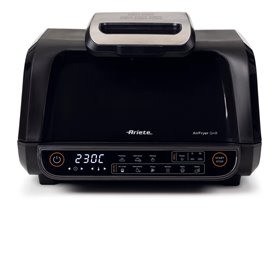 Ariete 4635 Air Fryer Grill, Friggitrice ad aria e Griglia, Bistecchiera,1700W, Capacità 8L, Friggi e Griglia, 8 funzioni di cot