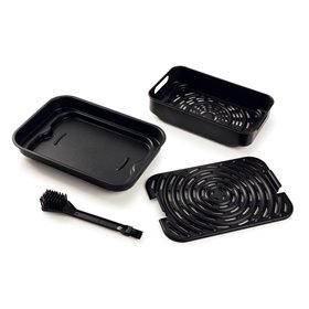 Ariete 4635 Air Fryer Grill, Friggitrice ad aria e Griglia, Bistecchiera,1700W, Capacità 8L, Friggi e Griglia, 8 funzioni di cot