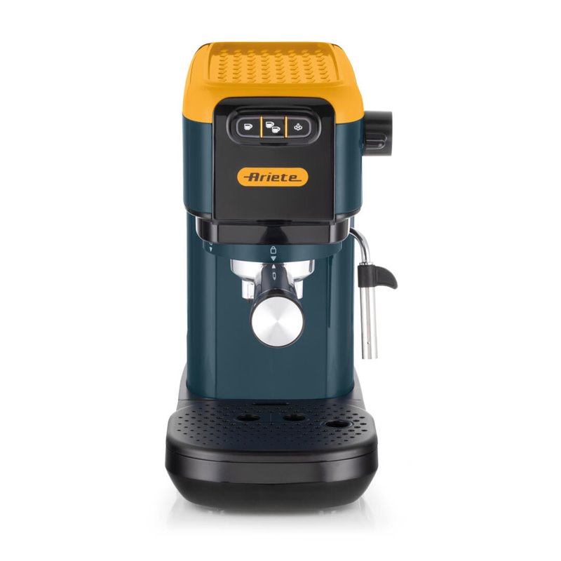 Ariete 1399 Macchina da caffè espresso Mango Yellow, Per polvere e cialde ESE, 1300 W, Capacità 1,1L, 15 bar di pressione, Filtr