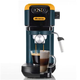 Ariete 1399 Macchina da caffè espresso Mango Yellow, Per polvere e cialde ESE, 1300 W, Capacità 1,1L, 15 bar di pressione, Filtr