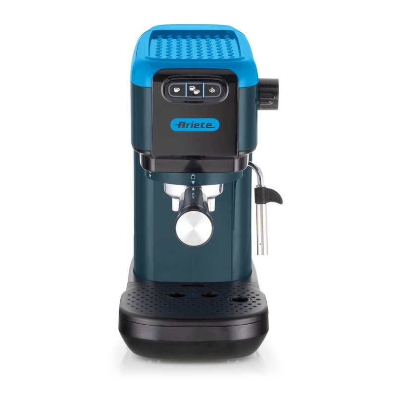Ariete 1399 Macchina da caffè espresso Sky Blue, Per polvere e cialde ESE, 1300 W, Capacità 1,1L, 15 bar di pressione, Filtro 1,