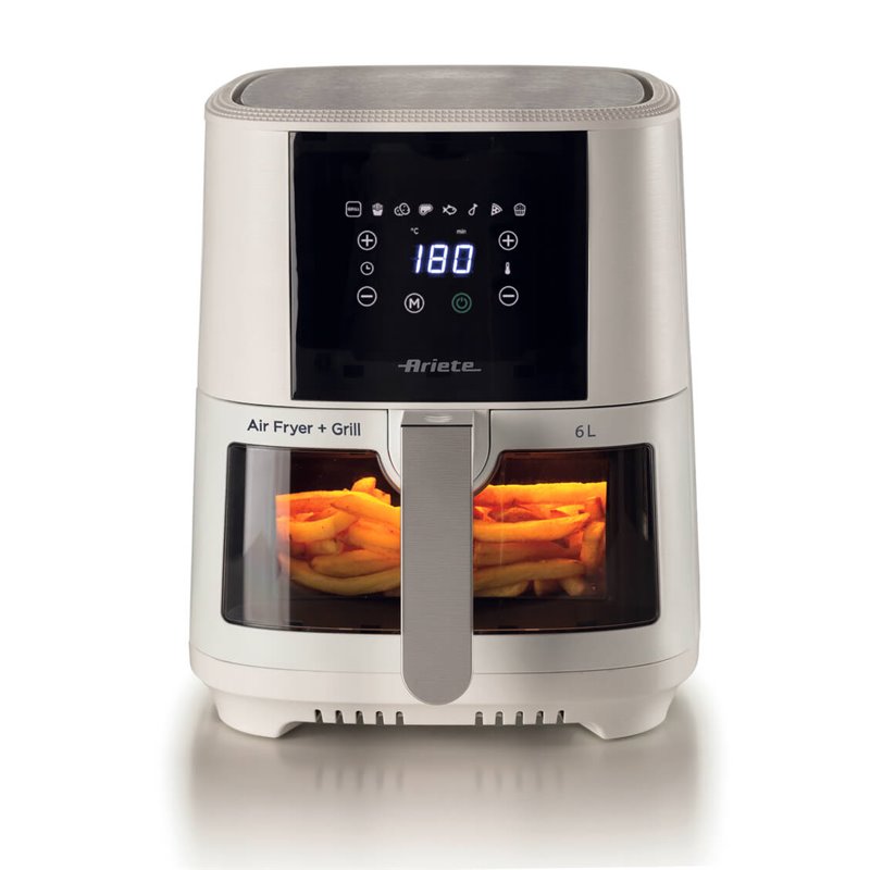 Ariete 4626  Friggitrice ad aria 6L, 1300 W, Capacità 6L, Capacità di cottura 2,5kg, 8 programmi preimpostati, Temperatura fino 