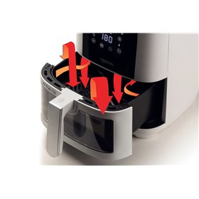 Ariete 4626  Friggitrice ad aria 6L, 1300 W, Capacità 6L, Capacità di cottura 2,5kg, 8 programmi preimpostati, Temperatura fino 