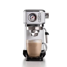 Ariete 1381 Macchina da caffè con manometro, compatibile con caffè in polvere e cialde ESE, 1300 W, Capacità 1,1 L, 15 bar di pr