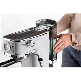 Ariete 1381 Macchina da caffè con manometro, compatibile con caffè in polvere e cialde ESE, 1300 W, Capacità 1,1 L, 15 bar di pr