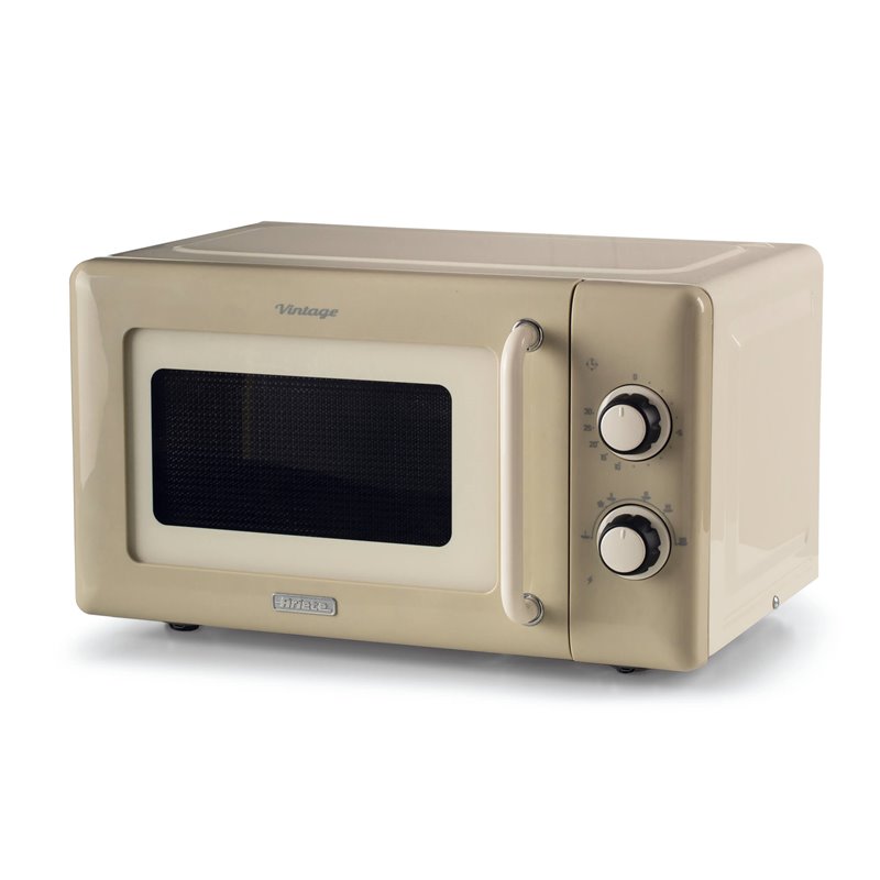 Ariete 3960 Forno a microonde Vintage, 800W, Capacità 20L, 3 funzioni, 6 livelli di cottura, Timer, Beige