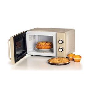Ariete 3960 Forno a microonde Vintage, 800W, Capacità 20L, 3 funzioni, 6 livelli di cottura, Timer, Beige