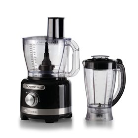Ariete 1782 Gourmet Pro Moderna, Robot da cucina, Tritatutto 3L, Frullatore 2L, 2 velocità + Pulse, Set di lame + Disco in accia