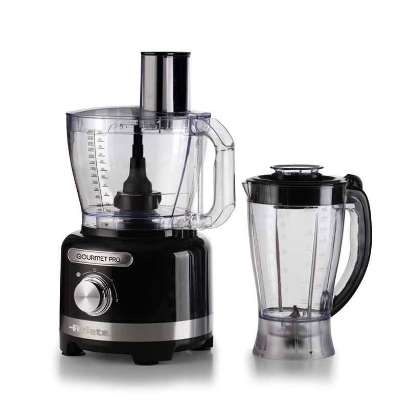 Ariete 1782 Gourmet Pro Moderna, Robot da cucina, Tritatutto 3L, Frullatore 2L, 2 velocità + Pulse, Set di lame + Disco in accia
