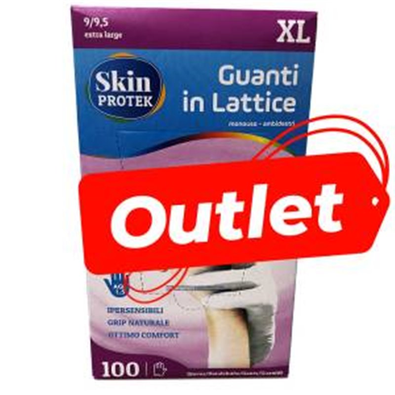 Skin Protek Cnf.Danneggiata Box Guanti Lattice TG. XL 100pz Bianco - Skin Protek Cnf.Danneggiata Box Guanti Lattice TG. XL 100pz Bianco -
