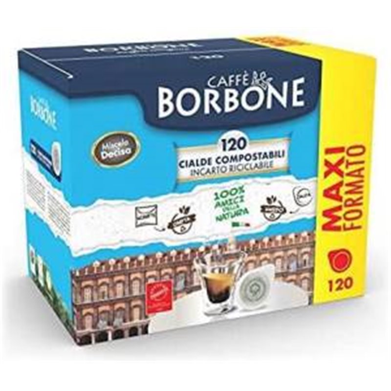 Borbone Box Cialde 44mm Miscela Decisa (Nera) 120pz - 44BNERADECISA120PZ