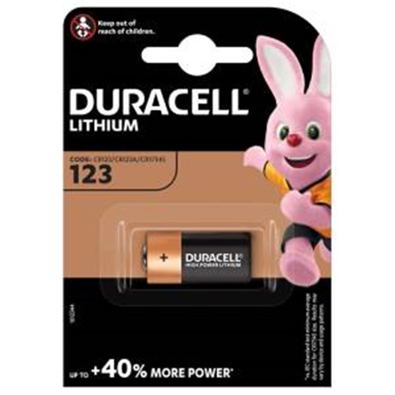 Duracell Batterie 3V DL123 CR123/CR123A/CR17345 1Cnf/1pz - DL/CR123 Duracell Batterie 3V DL123 CR123/CR123A/CR17345 1Cnf/1pz - DL/CR123