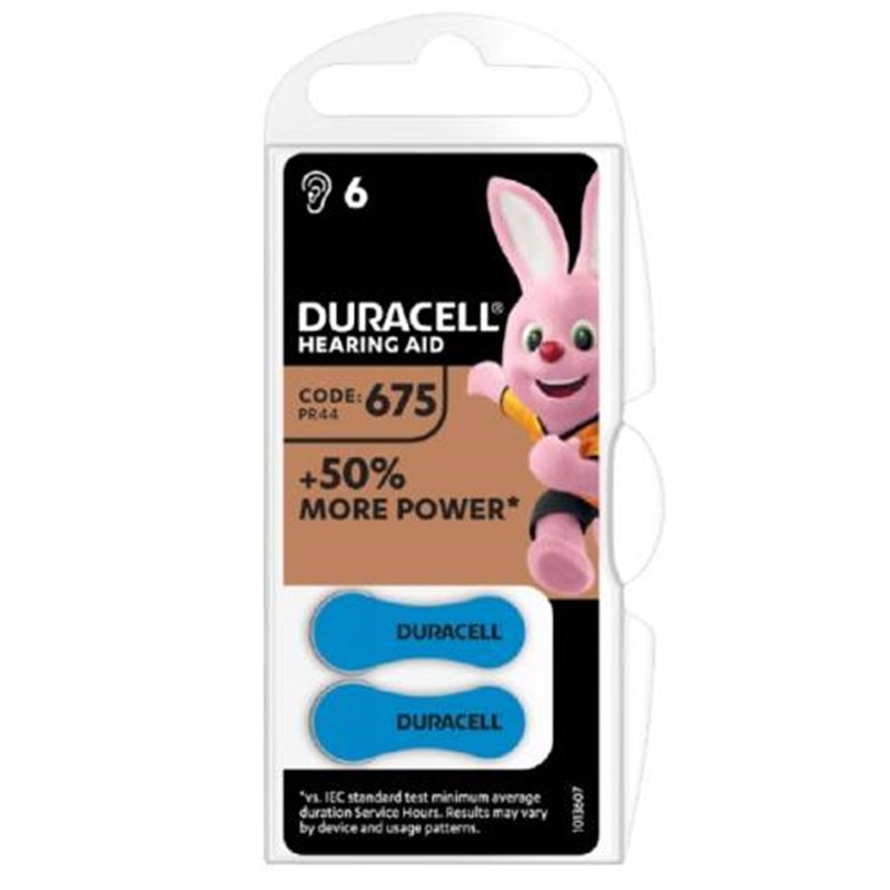 Duracell Batterie Acustiche Medical ActiveAir DA675 1Cnf/6pz - PR44 Duracell Batterie Acustiche Medical ActiveAir DA675 1Cnf/6pz - PR44