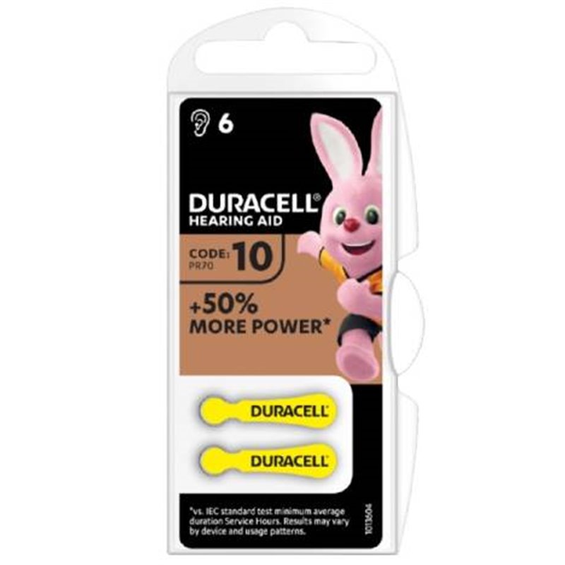 Duracell Batterie AcusticheMedical ActiveAir DA10 1Cnf/6pz - PR70 Duracell Batterie AcusticheMedical ActiveAir DA10 1Cnf/6pz - PR70