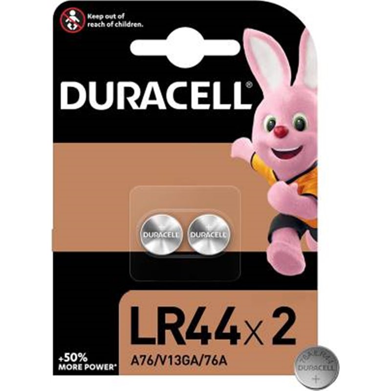 Duracell Batterie Bottone LR44 76A/V13GA/A76 1Cnf/2pz - LR44 Duracell Batterie Bottone LR44 76A/V13GA/A76 1Cnf/2pz - LR44