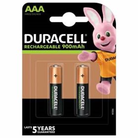 Duracell Batterie Mini Stilo AAA Ric.900mAh HR03 DX2400 1Cnf/2pz - HR03/DX2400