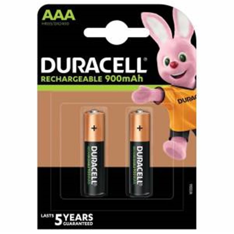 Duracell Batterie Mini Stilo AAA Ric.900mAh HR03 DX2400 1Cnf/2pz - HR03/DX2400 Duracell Batterie Mini Stilo AAA Ric.900mAh HR03 DX2400 1Cnf/2pz - HR03/DX2400
