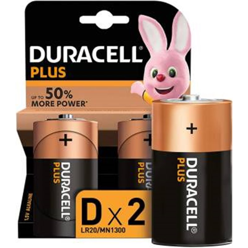 Duracell Batterie Torcia D Plus LR20 MN1300 1Cnf/2pz - LR20/MN1300 Duracell Batterie Torcia D Plus LR20 MN1300 1Cnf/2pz - LR20/MN1300